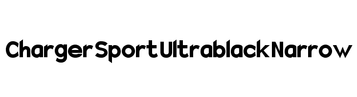 Charger Sport Ultrablack Narrow Font