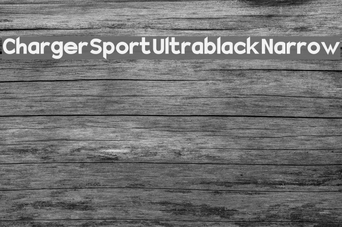Charger Sport Ultrablack Narrow Font examples