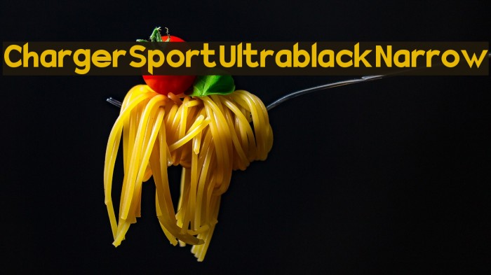 Charger Sport Ultrablack Narrow Font examples