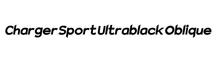 Charger Sport Ultrablack Oblique Font