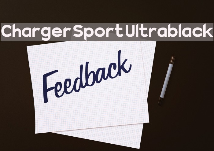Charger Sport Ultrablack Font examples