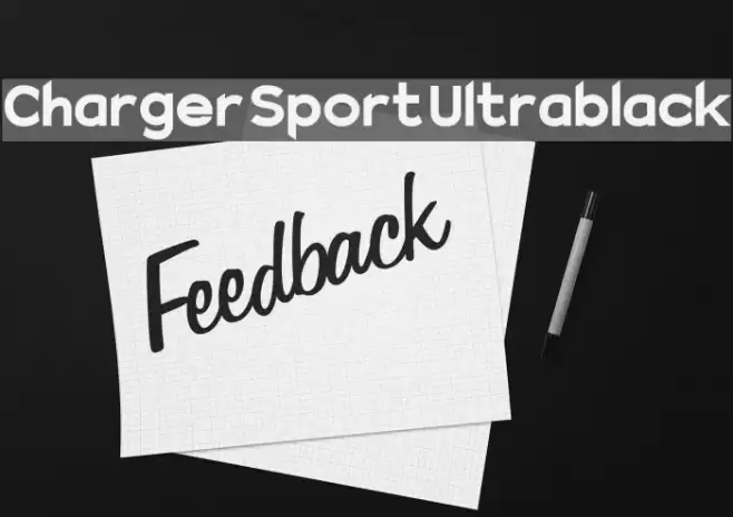 Charger Sport Ultrablack Font examples