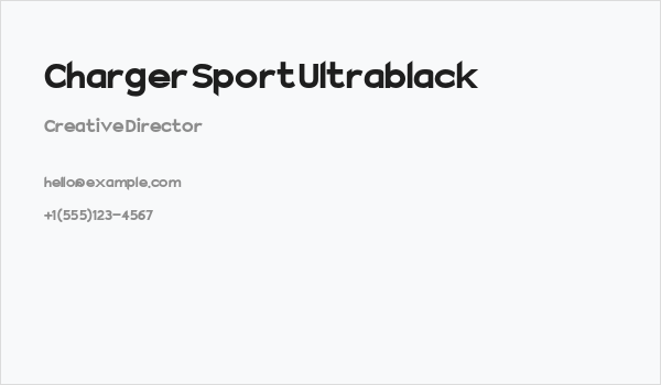 Charger Sport Ultrablack Business Card