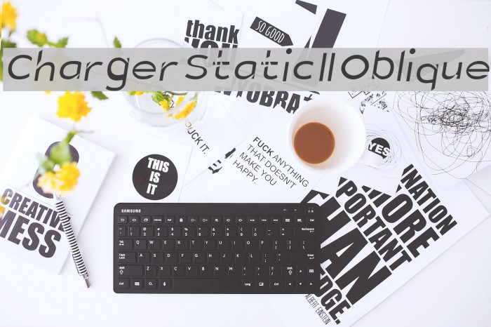 Charger Static II Oblique Font examples