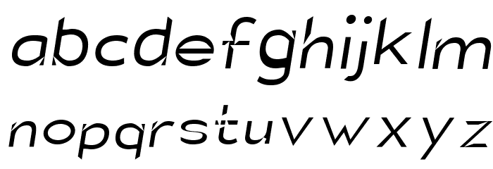 Charger Static II Oblique Font LOWERCASE