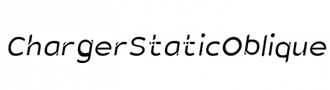 Charger Static Oblique  Скачать бесплатные шрифты