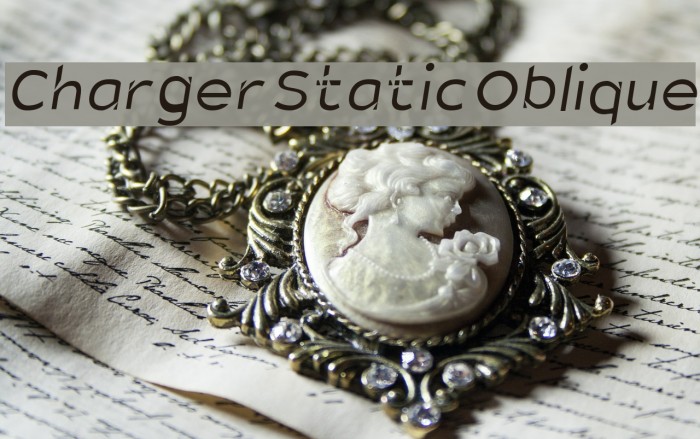 Charger Static Oblique Font examples