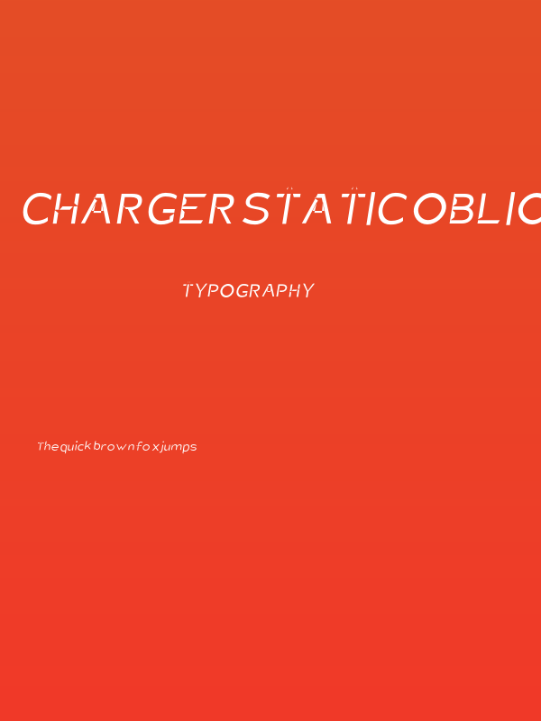 Charger Static Oblique Poster