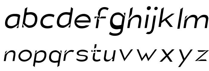 Charger Static Oblique Font LOWERCASE