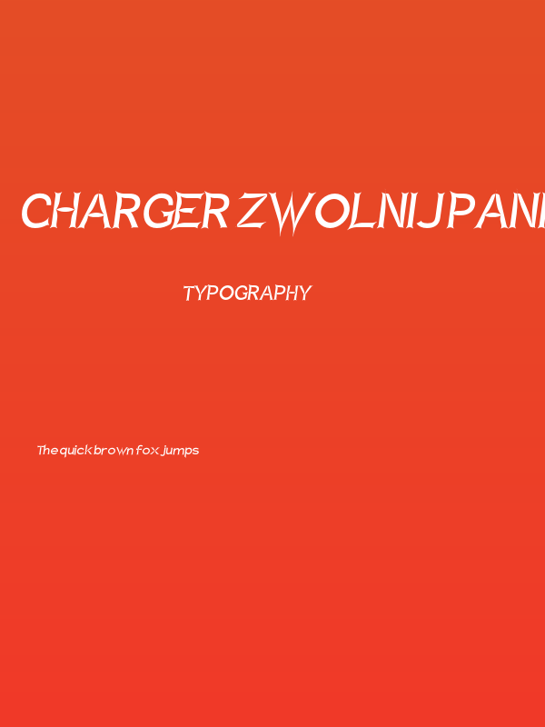Charger Zwolnij Panike Kursywa Poster