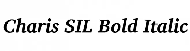Charis SIL Bold Italic  Frei Schriftart Herunterladen