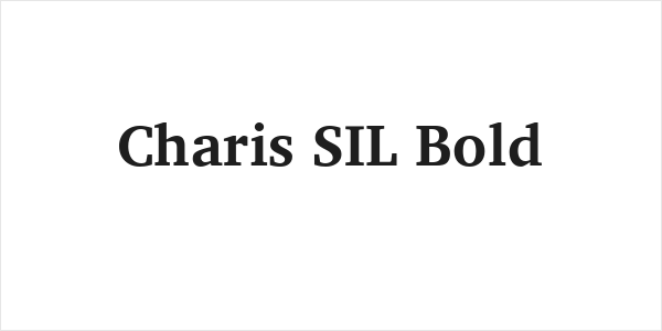 Charis SIL Bold Logo
