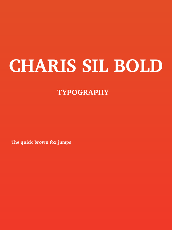Charis SIL Bold Poster