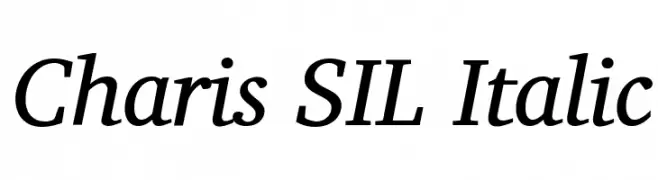 Charis SIL Italic  Frei Schriftart Herunterladen