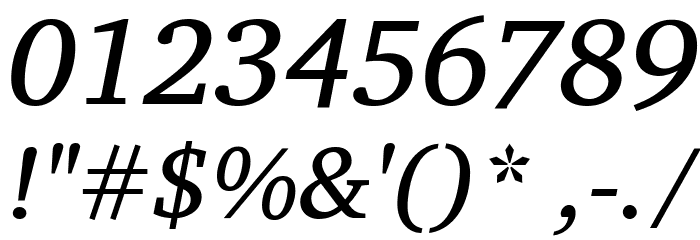 Charis SIL Italic Font Alte caractere