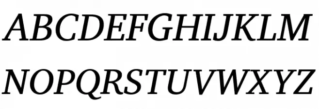 Charis SIL Italic Шрифта ВЕРХНИЙ