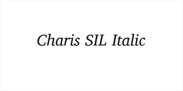 Charis SIL Italic Logo