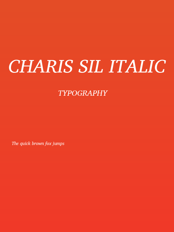 Charis SIL Italic Poster