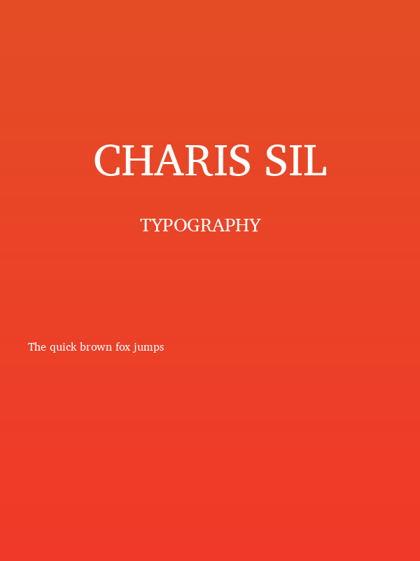 Charis SIL Poster