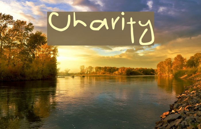 Charity Font examples