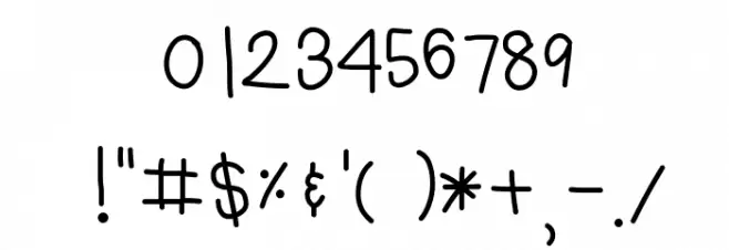 CharleesInAHurry Font OTHER CHARS