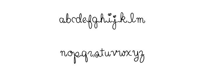 Charleesinluvv Font LOWERCASE