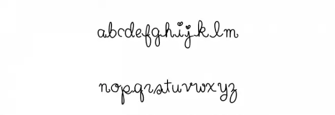 Charleesinluvv फ़ॉन्ट लोअरकेस