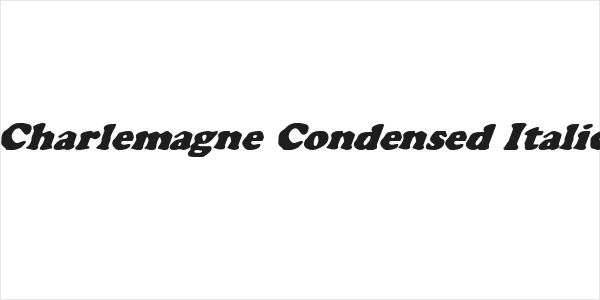 Charlemagne Condensed Italic Logo