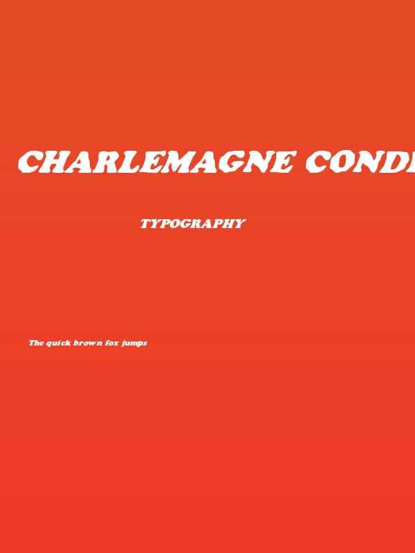 Charlemagne Condensed Italic Poster