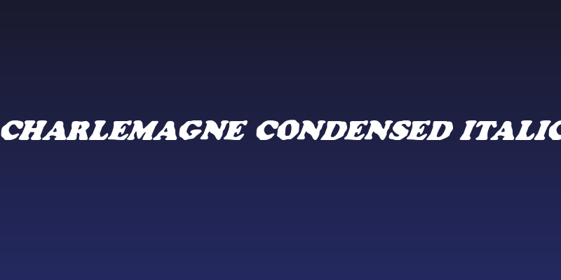 Charlemagne Condensed Italic Social Header