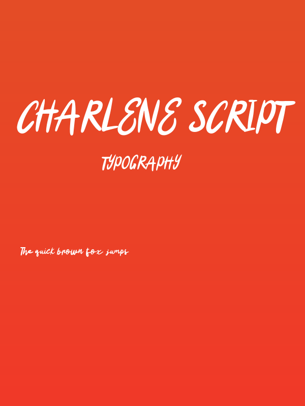 Charlene Script Poster