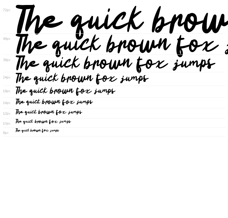 Charlene Script Waterfall