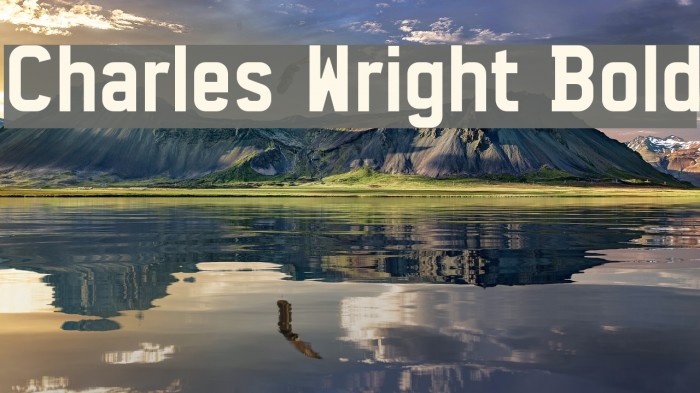 Charles Wright Bold フォント examples