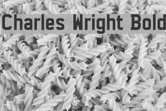 Charles Wright Bold Font examples