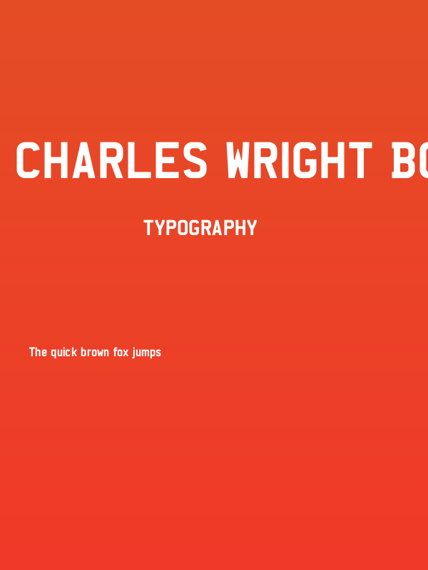 Charles Wright Bold Poster