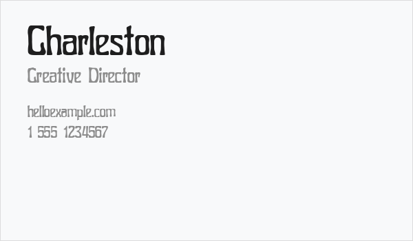 Charleston Business Card