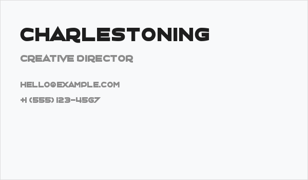 Charlestoning Business Card