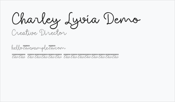 Charley Lyvia Demo Business Card