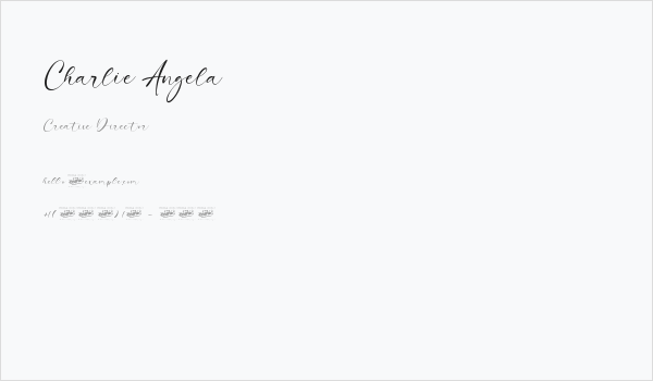 Charlie Angela Business Card