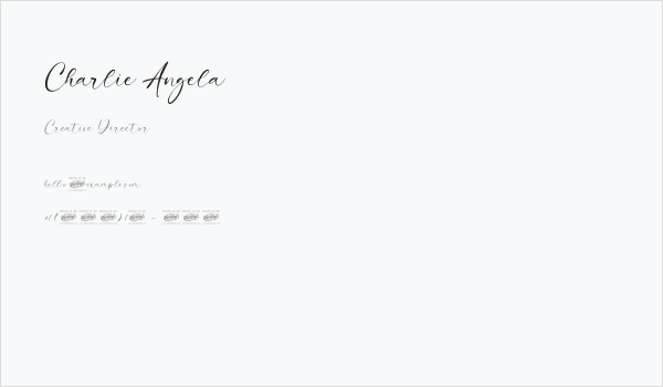 Charlie Angela Business Card