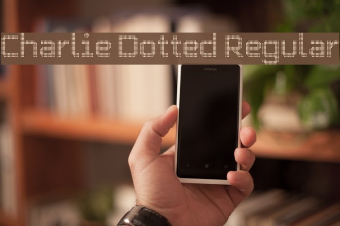 Charlie Dotted Regular Font examples