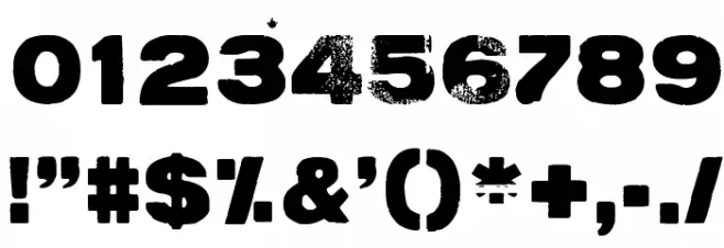 Charlie don't surf! Font OTHER CHARS