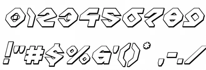 Charlie's Angles 3D Italic Polices AUTRES CHARS