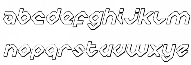 Charlie's Angles 3D Italic Schriftart Groß