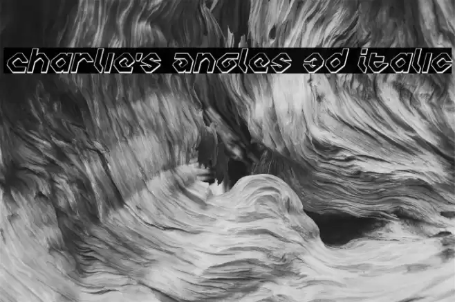 Charlie's Angles 3D Italic Polices examples