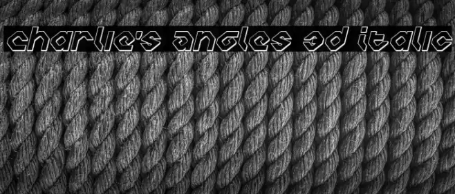 Charlie's Angles 3D Italic Polices examples