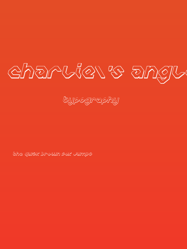 Charlie's Angles 3D Italic Poster
