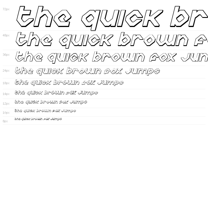 Charlie's Angles 3D Italic Waterfall