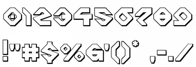 Charlie's Angles 3D Font OTHER CHARS