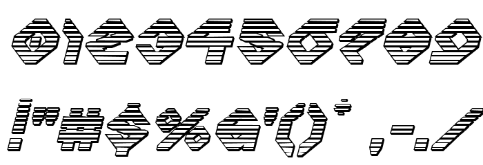 Charlie's Angles Chrome Italic Font OTHER CHARS